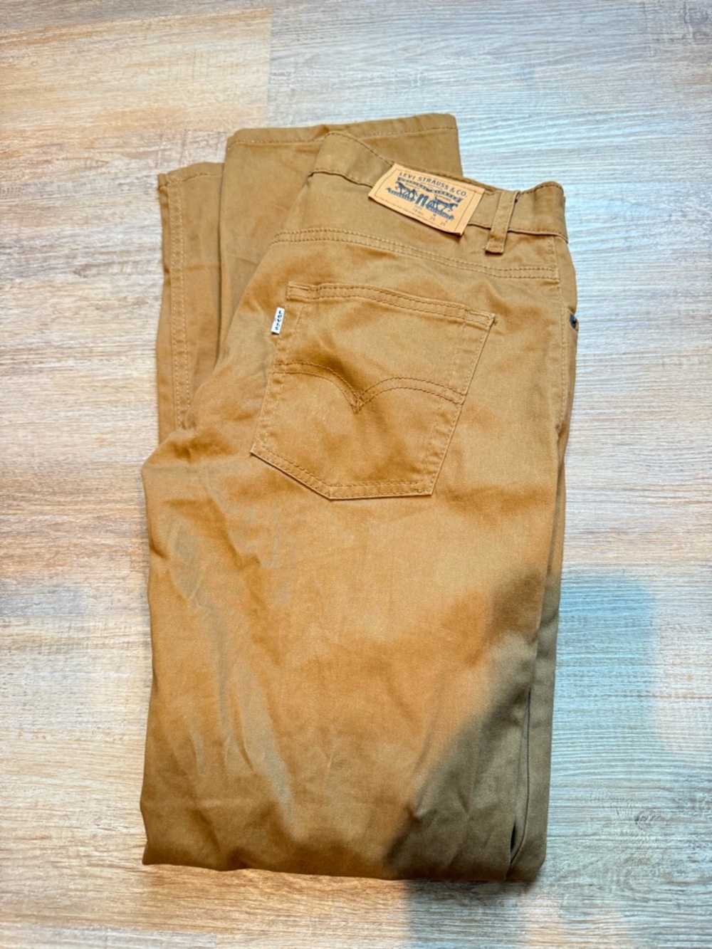 Levi's Boys size 18 Tan Workwear Straight-Leg Pants